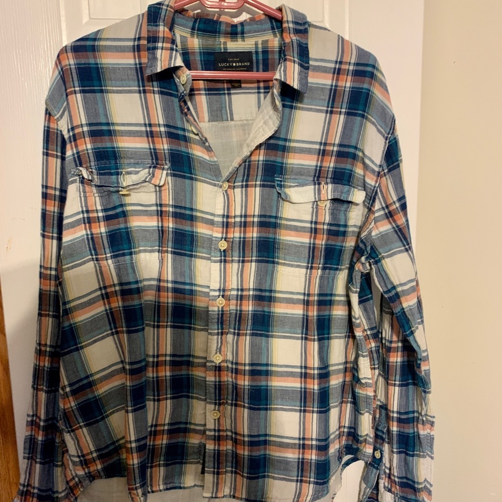 Lucky brand mens button up shirt